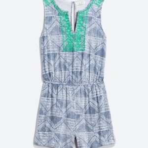 THML Adaria Embroidered Knit Romper XL Navy